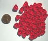 50 10x8mm Red Leaf